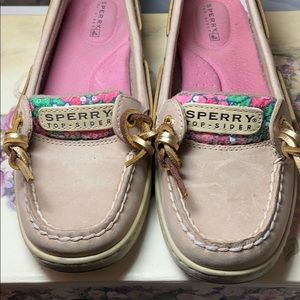 Sperry Top-Sider loafers beige with flowers SZ:7M